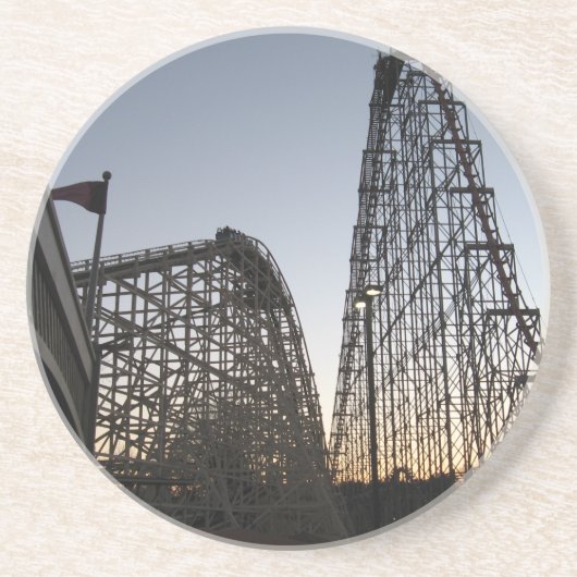 Stahlkraft und Thunderhawk Dorney Park Sandstein Untersetzer (Vorne)