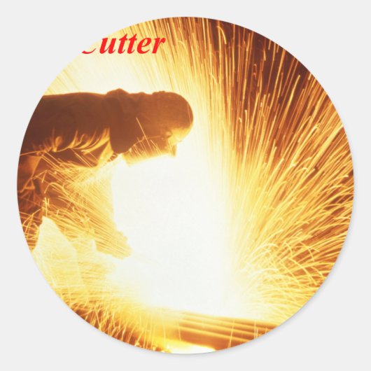 Stahlkutter Runder Aufkleber (Vorderseite)
