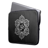 Stahlmasche Blumenom Laptopschutzhülle (Vorderseite Links)