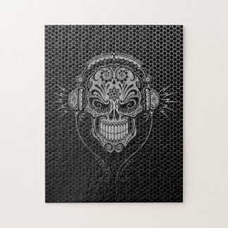Stahlmasche DJ zuckern Schädel Puzzle
