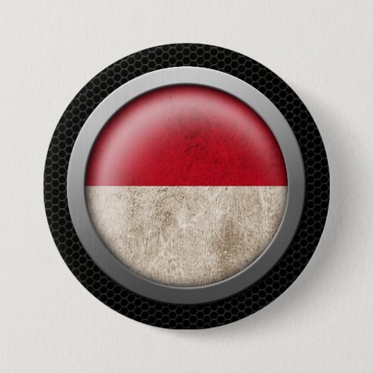 Stahlmaschen-indonesische Flaggen-Disc-Grafik Button (Vorderseite)