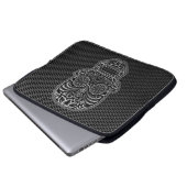 Stahlmaschen-Zuckerschädel Laptopschutzhülle (Vorne Knopf)