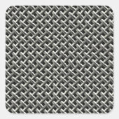 Stahlmeshmuster (Imitate) Quadratischer Aufkleber (Vorderseite)