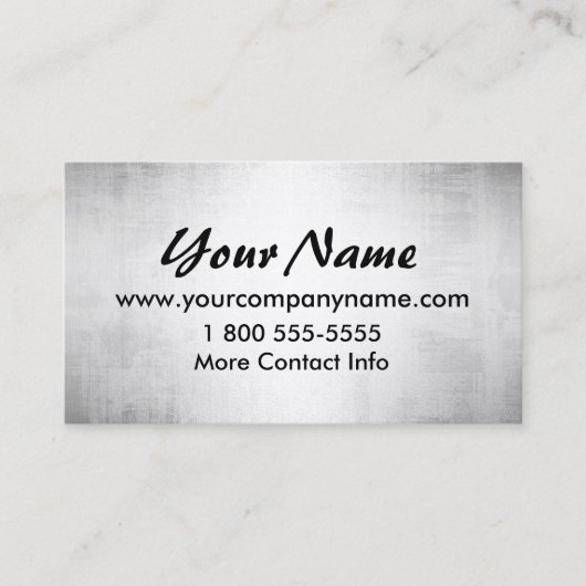 Stahlmetallblick-unzerstörbare Visitenkarten Visitenkarte (Vorderseite)