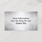 Stahlmetallblick-unzerstörbare Visitenkarten Visitenkarte (Rückseite)