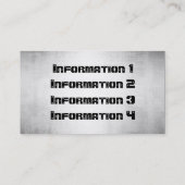 Stahlmetallblick-Visitenkarten Visitenkarte (Rückseite)