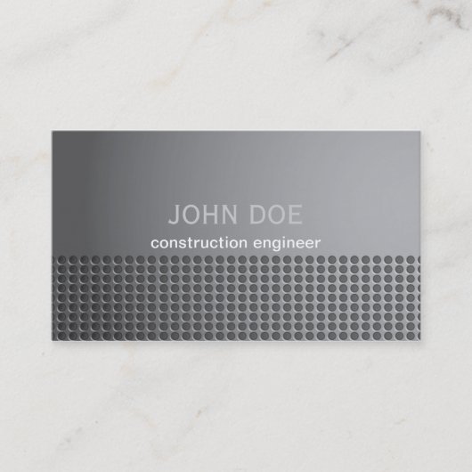 Stahlmetalleffekt-Visitenkarte Visitenkarte (Vorderseite)