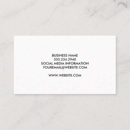 Stahlmetallschneide | Hammers Visitenkarte (Rückseite)