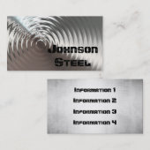 StahlmetallVisitenkarten Visitenkarte (Vorne/Hinten)