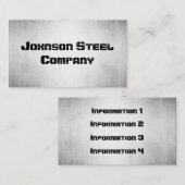 StahlmetallVisitenkarten Visitenkarte (Vorne/Hinten)