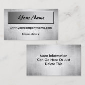 StahlmetallVisitenkarten Visitenkarte (Vorne/Hinten)