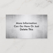 StahlmetallVisitenkarten Visitenkarte (Rückseite)