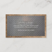 Stahlmuster | Leder Visitenkarte (Rückseite)