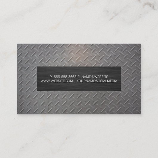 Stahlmuster Visitenkarte (Rückseite)
