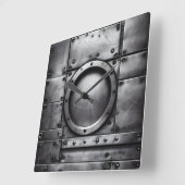 Stahlobjekt Quadratische Wanduhr (Winkel)