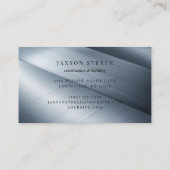 Stahlpaneel aus gebürstetem Stahl Visitenkarte (Rückseite)