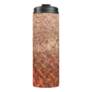 Stahlplatte aus rostfreiem Edelstahl, grungy Metal Thermosbecher