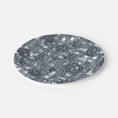 Stahlplatte - Gänge und Rohre - Stahl Pappteller (Schrägansicht)