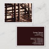 Stahlrahmen-Bau, MiniFoto (eingefaßt) Visitenkarte (Vorne/Hinten)