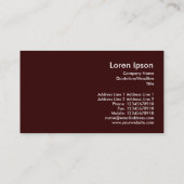 Stahlrahmen-Bau, MiniFoto Visitenkarte (Rückseite)