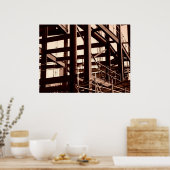 Stahlrahmenkonstruktion Poster (Küche)