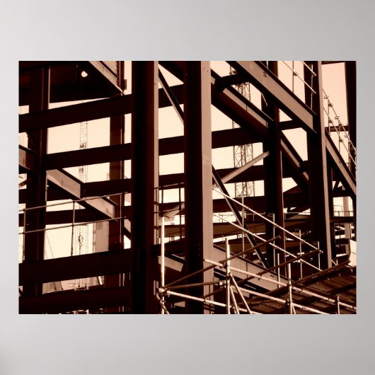 Stahlrahmenkonstruktion Poster (Vorne)
