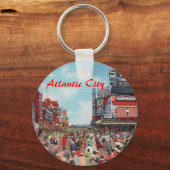 Stahlrohr - Atlantische Stadt Schlüsselanhänger (Vorderseite)