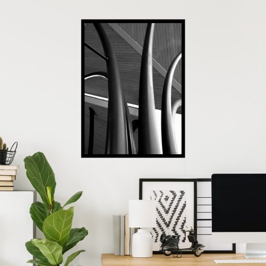 Stahlsäulenplakat (BW) Poster (Heimbüro)