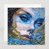 "Stahlschaum" - Frauen im Wasser Einladung (Vorne/Hinten)