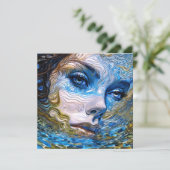 "Stahlschaum" - Frauen im Wasser Einladung (Stehend Vorderseite)