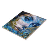 "Stahlschaum" - Frauen im Wasser Fliese (Seite)