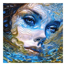 "Stahlschaum" - Frauen im Wasser Fotodruck