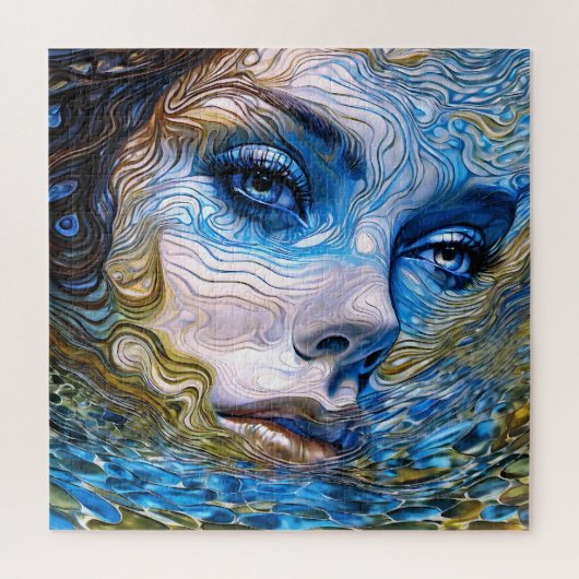 "Stahlschaum" - Frauen im Wasser Puzzle (Vertikal)