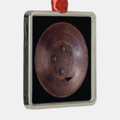 Stahlschild mit verwickelter Golddekoration Ornament Aus Metall (Rechts)