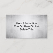 StahlSchmutz-MetallplattenVisitenkarten Visitenkarte (Rückseite)