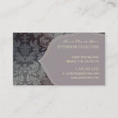 Stahlstaube, Lilienakzent Visitenkarte (Rückseite)