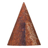 Stahlstruktur, abstrakter Hintergrund. Partyhütchen (Rückseite)