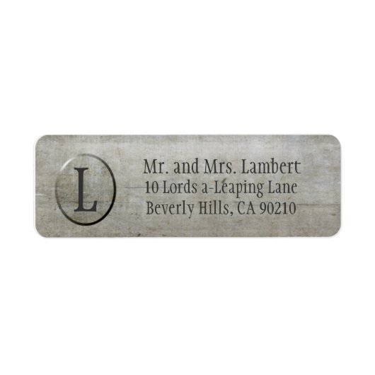 Stahltextur-Monogramm anpassbar (Vorne)