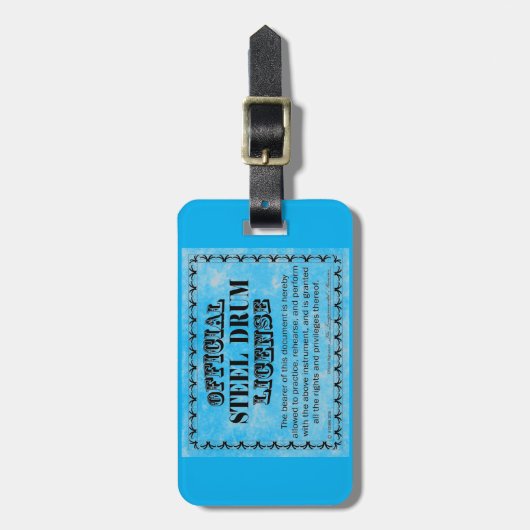 Stahltrommel-Lizenz Gepäckanhänger (Vorderseite vertikal)