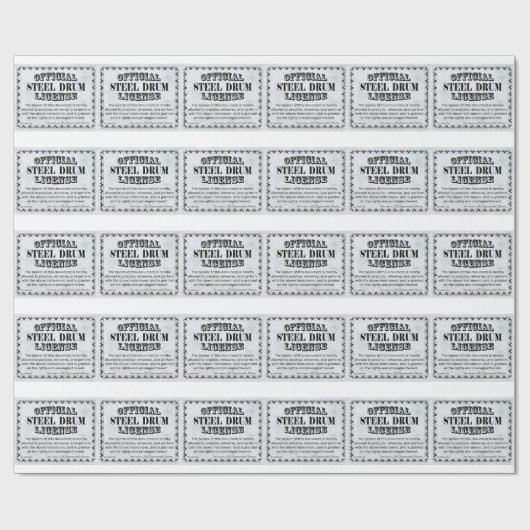 Stahltrommel-Lizenz Geschenkpapier (Flach)