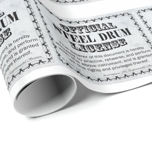 Stahltrommel-Lizenz Geschenkpapier (Rolleneckpunkt)
