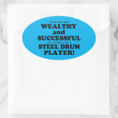 Stahltrommel Reich und erfolgreicher Oval Sticker (Tasche)