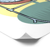 Stahltrommel und Palmen Poster (Ecke)