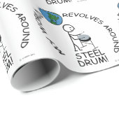 Stahltrommel - Weltumdrehungen Geschenkpapier (Rolleneckpunkt)