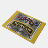 Stahltyp Gerahmt 75. Ranger Regiment Fußmatte (Schrägansicht)