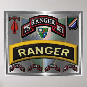 Stahltyp-Rahmen 75. Ranger-Regiment Poster