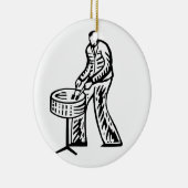 Stahlwannen-Spieler-Kontur Keramikornament (Rechts)