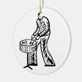 Stahlwannen-Spieler-Kontur Keramikornament (Links)