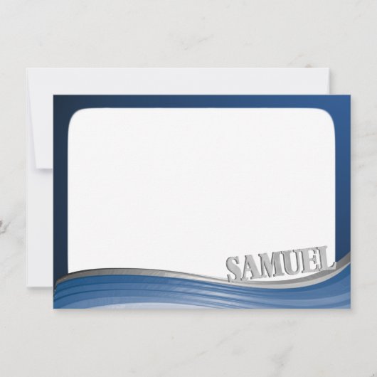 Stahlwelle mit Name Flat Note Mitteilungskarte (Vorderseite)