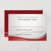 Stahlwelle - Rote Reaktion RSVP Karte (Vorne/Hinten)